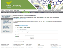Tablet Screenshot of mail.aston.ac.uk